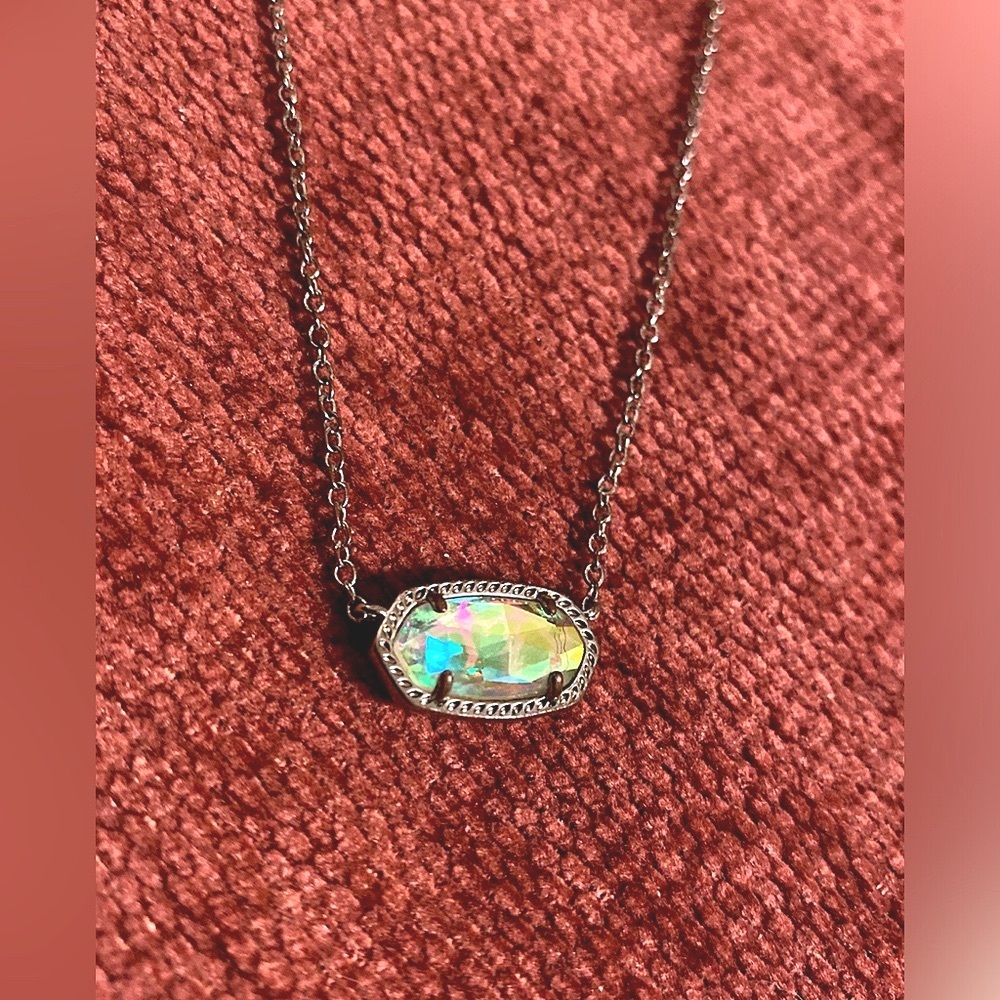 SOLD :: Kendra Scott Elisa Necklace w Dichroic Glass - Picture 4 of 5